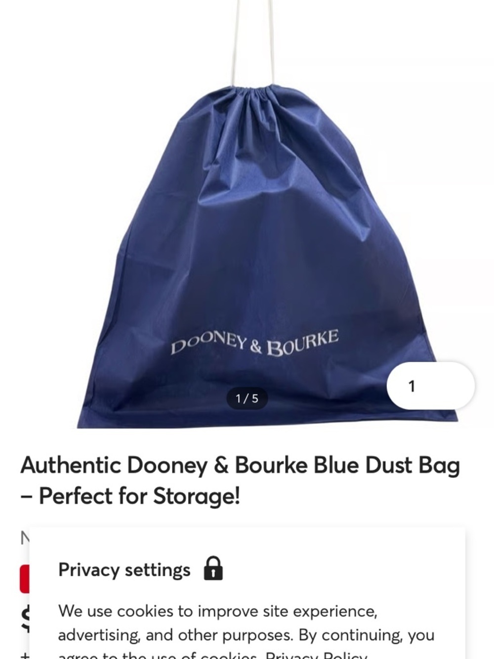 Dooney & Bourke Blue Storage Bag large